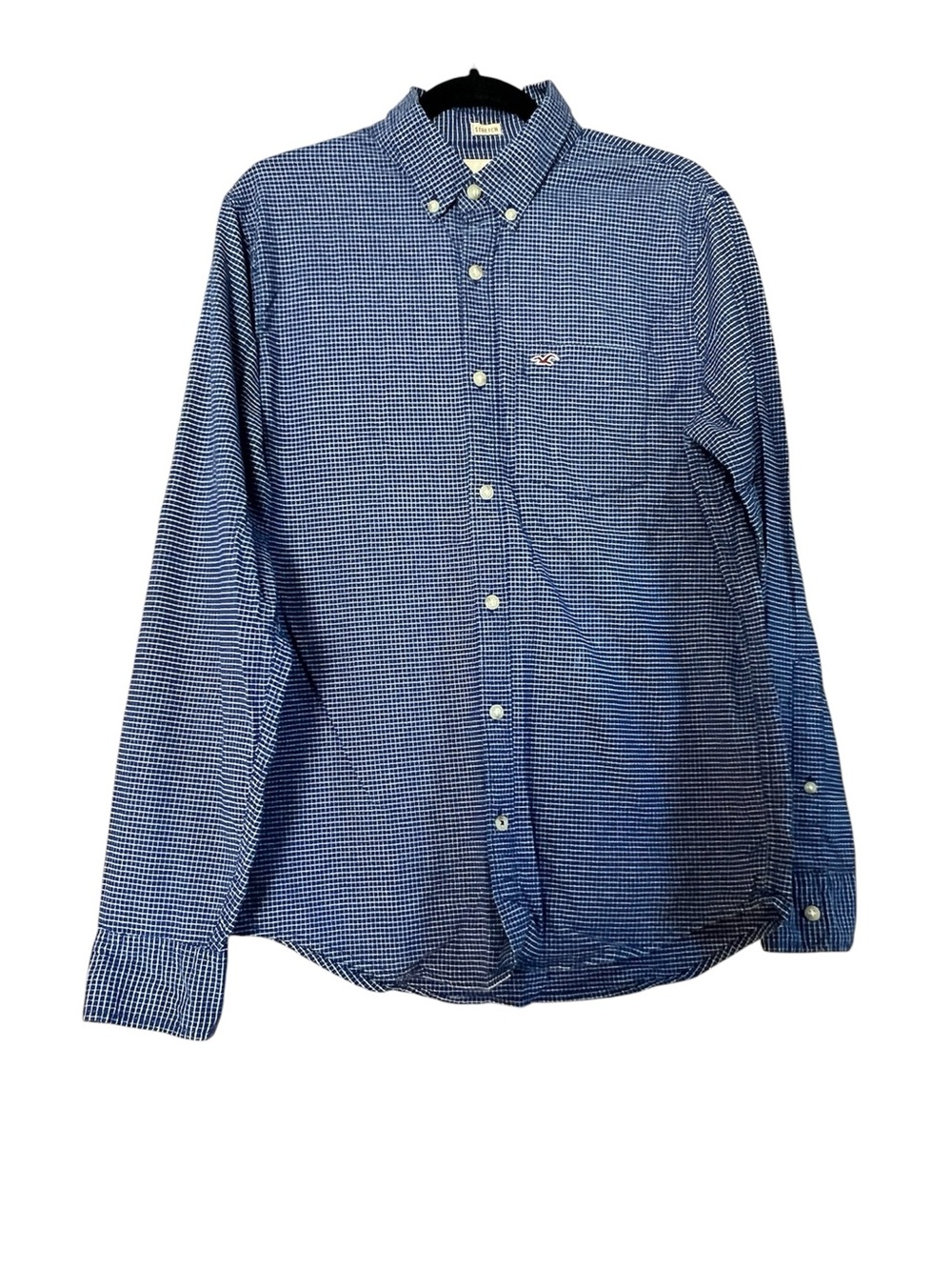 Hollister Blue Men’s Long Sleeve Button Up